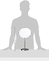 Jerdon Two-Sided Tabletop Makeup Vanity Mirror - 9-Inch, 5X-1X Magnification — image 2