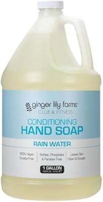 Ginger Lily Farms Club & Fitness Conditioning Liquid Hand Soap Refill, Rain Water Scent, 1 Gallon