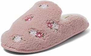 Dearfoams Women's Novelty Gift Teddy Sherpa Scuff Slippers Review