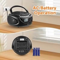 Gelielim Portable CD Player Boombox with Bluetooth, AM/FM Radio, and USB/SD Inputs — image 6