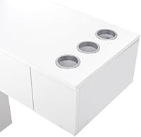 OmySalon Wall Mount Barber Station with Storage Cabinet and Shelves (White) — image 5