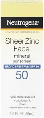Neutrogena Sheer Zinc Oxide Dry-Touch Face Sunscreen SPF 50, 2 fl. oz