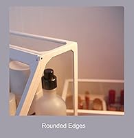 MOOCHI White Vintage Glass Cosmetic Makeup Organizer — image 6