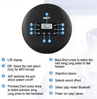 HOTT CD711T Portable CD Player with Bluetooth 5.0 — image 5