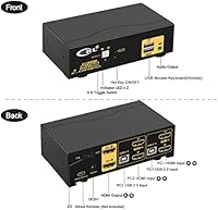 CKL 2x2 KVM Switch Dual Monitor HDMI 2.0 4K 60Hz — image 2