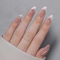 VSALON Cat Eye Press On Nails French Tip Nude — image 1