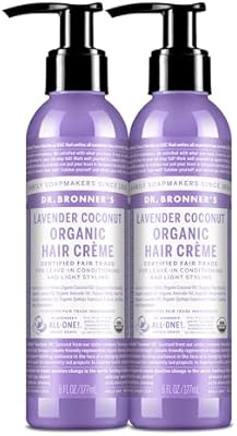 Dr. Bronner's Organic Hair Crème Lavender Coconut 6oz 2-Pack