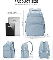 Lightweight College School Backpack for Women — image 2