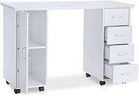 Paddie Manicure Nail Desk with Cabinet and Drawers — image 1