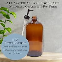 Cornucopia Brands 32-Ounce Amber Glass Lotion Pump Bottles (2-Pack) — image 5