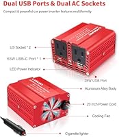 LVYUAN 200W Power Inverter 12V DC to 110V AC — image 4