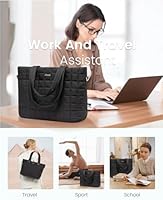 LOVEVOOK Large Puffer Tote Bag with Zipper — image 2