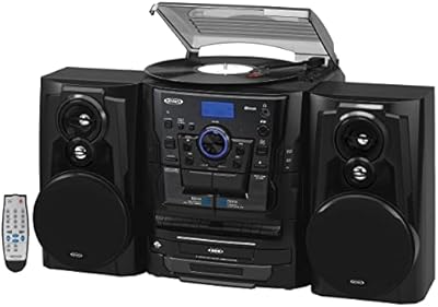 Jensen JMC-1250 Bluetooth 3-Speed Stereo Turntable