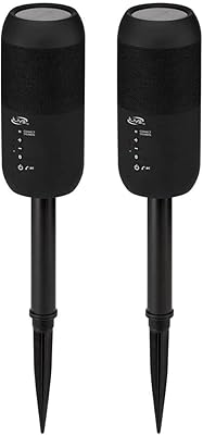 iLive ISBW240BDL Bluetooth Waterproof Speakers with Removable Stakes, 2 Count