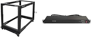StarTech.com 12U Open Frame Server Rack & 8 Outlet Rack Mount PDU