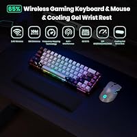 GEODMAER Wireless Gaming Keyboard and Mouse with Cooling Gel Wrist Rest — image 2