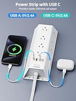 HOPOW Surge Protector Power Strip with 12 AC Outlets & 4 USB Ports — image 3