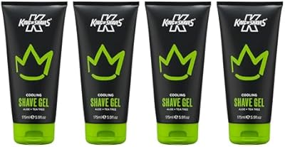 King of Shaves Cooling Shave Gel Aloe+Tea Tree 4x175mL