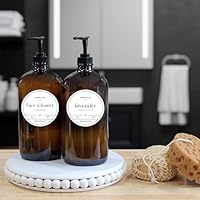 Cornucopia Brands 32-Ounce Amber Glass Lotion Pump Bottles (2-Pack) — image 3