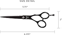 Cricket Shear Xpressions 5.75″ Professional Hair Cutting Scissors - Voo Do Black — image 2