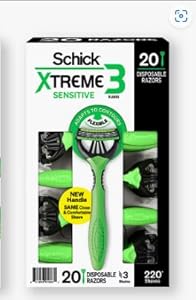 Schick Xtreme 3 Sensitive Skin Razors, 20 Count Review