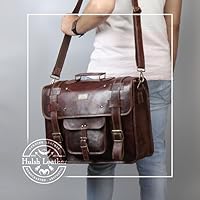 Hulsh Full Grain Leather Messenger Bag for Men 16-inch Laptop Briefcase — image 2