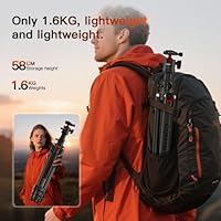 COMAN KX3939Mini-A32 72-inch Camera Tripod with Monopod — image 6