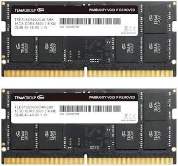 TEAMGROUP Elite DDR5 SODIMM 32GB (2x16GB) 5600MHz