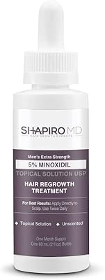 Shapiro MD Minoxidil 5% Topical Solution for Men's Hair Growth - 1 Month Supply