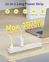 Maxpw 6 Ft Power Strip Surge Protector with 7 Outlets & 4 USB Ports — image 2
