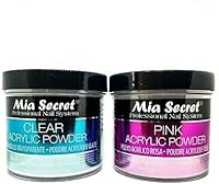 MIA SECRET Acrylic Powder 2pc Set - Clear + Pink 8 oz — image 1