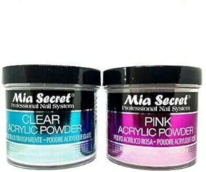 MIA SECRET Acrylic Powder 2pc Set - Clear + Pink 8 oz Review