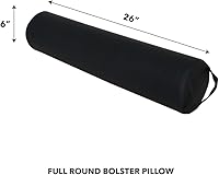 ForPro Full Round Bolster Pillow, Black, 6″ R x 26″ L — image 2