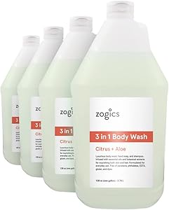 Zogics 3-in-1 Body Wash Citrus + Aloe, 4 Gallons Review