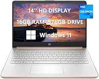 HP 14-dq0054dx Laptop, Intel Celeron N4120, 16GB RAM, 576GB Storage — image 1