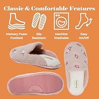 Dearfoams Women's Novelty Gift Teddy Sherpa Scuff Slippers — image 5