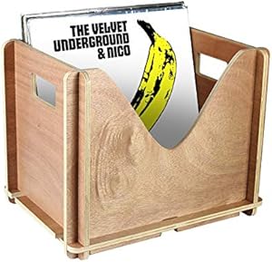Warm Stylus Vinyl Record Storage Crate, 15 x 12 Inches