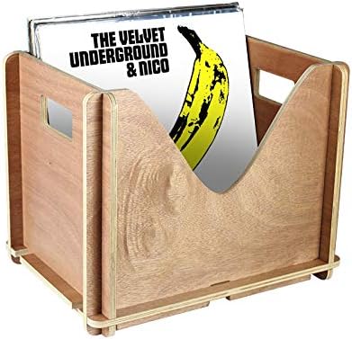 Warm Stylus Vinyl Record Storage Crate, 15 x 12 Inches