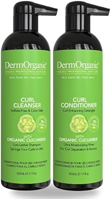 DermOrganic Organic Cucumber Curl Care Shampoo plus Conditioner 17oz