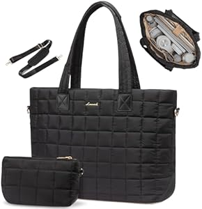 LOVEVOOK Large Puffer Tote Bag with Zipper Review