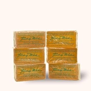 Touch of Mink Fresh Scent All Natural Mink Oil Cleansing Bath or Shower Bars - 6 Bars