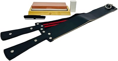 G.B.S Premium Whetstone Sharpening Stone & Leather Strop