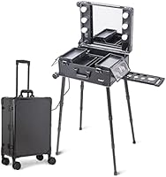 Kemier Makeup Case Professional Artist Studio Cosmetic Train Table — image 2