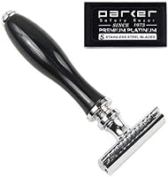 Parker 111B Ebony Handle Three‑Piece Double‑Edge Safety Razor — image 1