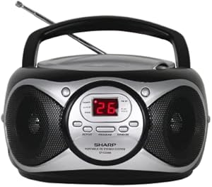 Sharp QT-CD280(BK) Portable CD Boombox with AM/FM Stereo