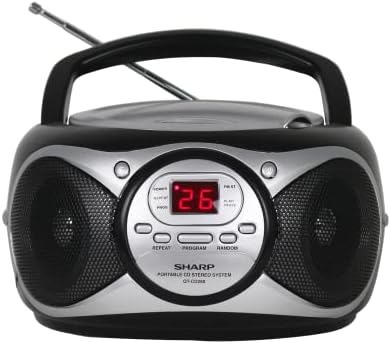 Sharp QT-CD280(BK) Portable CD Boombox with AM/FM Stereo