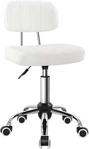 BFTOU White Square Swivel Stool with Backrest Review