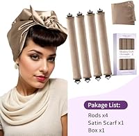 Posicurly Heatless Curls Overnight Hair Curlers - 4 Pcs Velvet Rollers with Satin Wrap — image 6