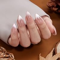 VSALON Cat Eye Press On Nails French Tip Nude — image 2