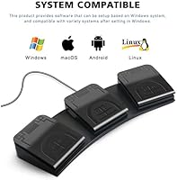 PCsensor FS2020U1 USB Foot Pedal 3-Key Programmable Switch — image 5